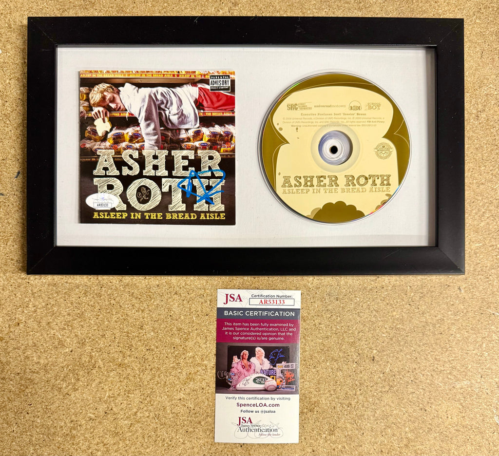 asher-roth-signed-asleep-in-the-bread-aisle-2009-framed-cd-with-jsa-coa