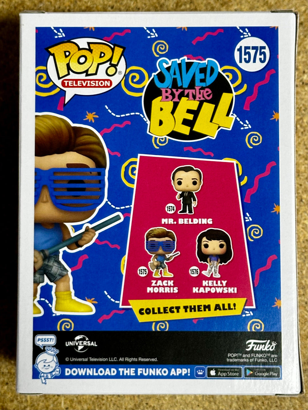 Funko Pop! Television Zack Morris #1575 Saved By The Bell 2024 Mark-Paul Gosselaar