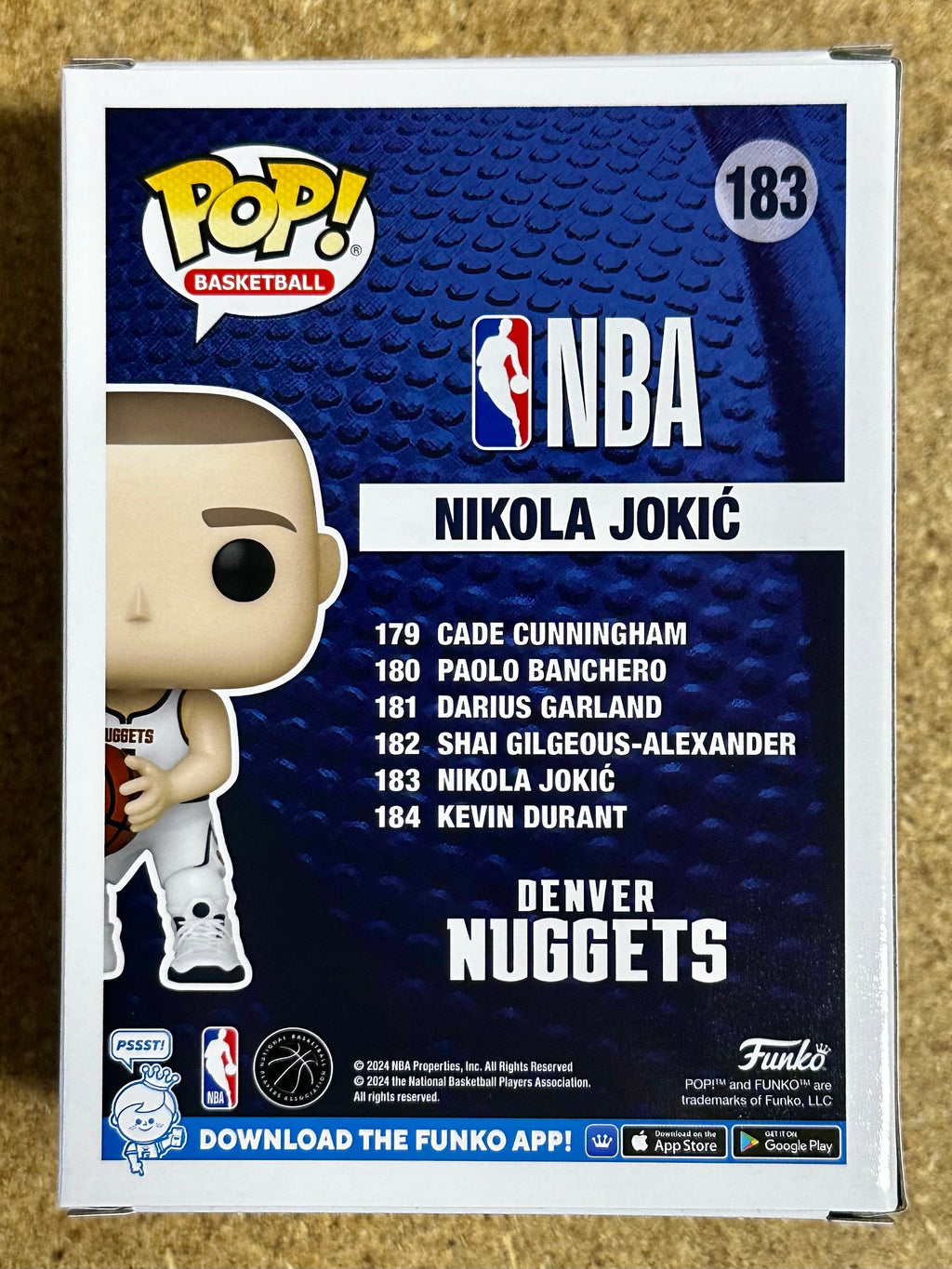 Funko Pop! Basketball Nikola Jokic #183 NBA Denver Nuggets 2024 Serbia