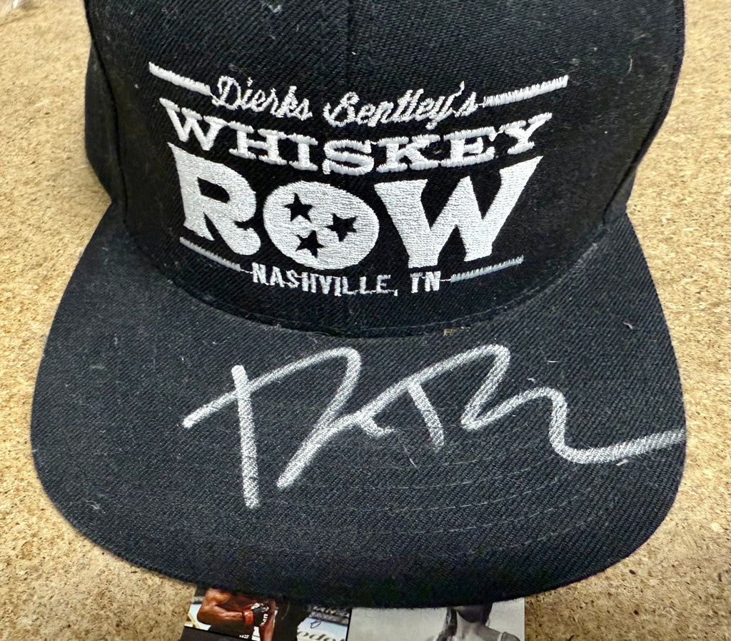 dierks-bentley-signed-autographed-whiskey-row-black-snapback-hat-with-jsa-coa