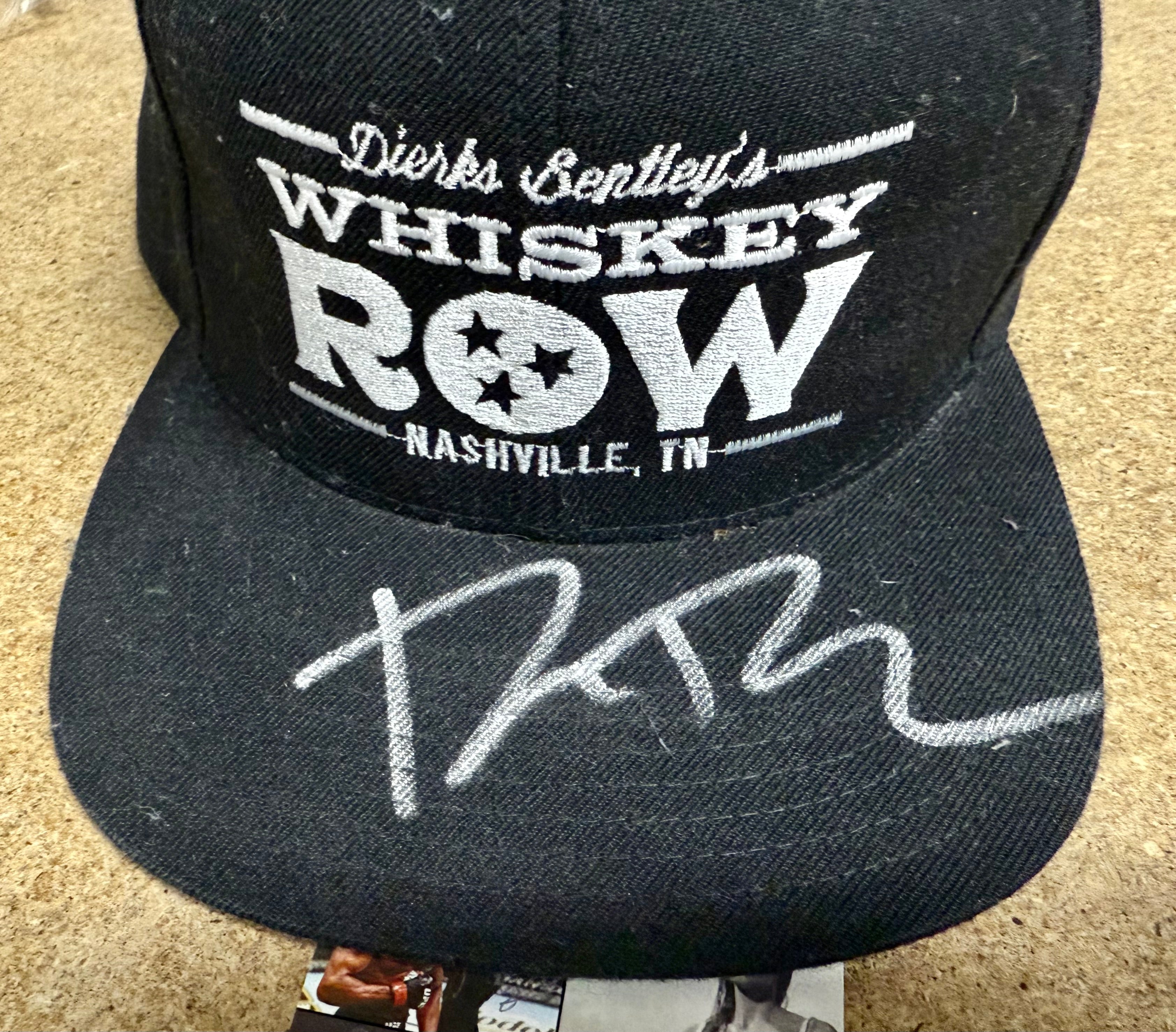 dierks-bentley-signed-autographed-whiskey-row-black-snapback-hat-with-jsa-coa