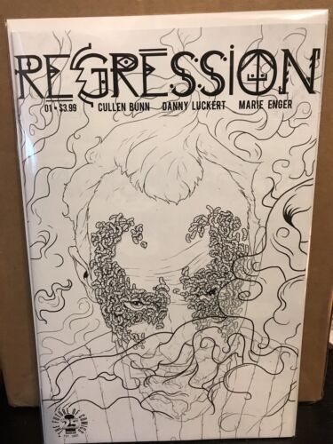 Regression #1 CVR C Variant Danny Luckert Spawn Monthly  NM+ Black And White B&W