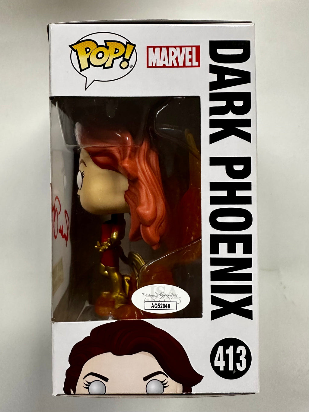 Famke Janssen Signed Marvel Dark Phoenix 2019 Vaulted Funko Pop! #413 JSA COA