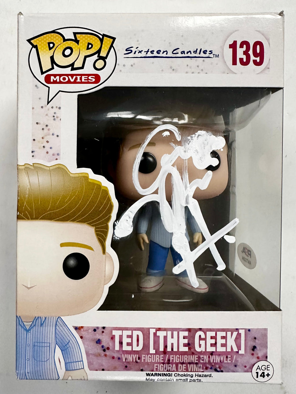 anthony-michael-hall-signed-ted-the-geek-sixteen-candles-funko-pop-139-with-psa-coa