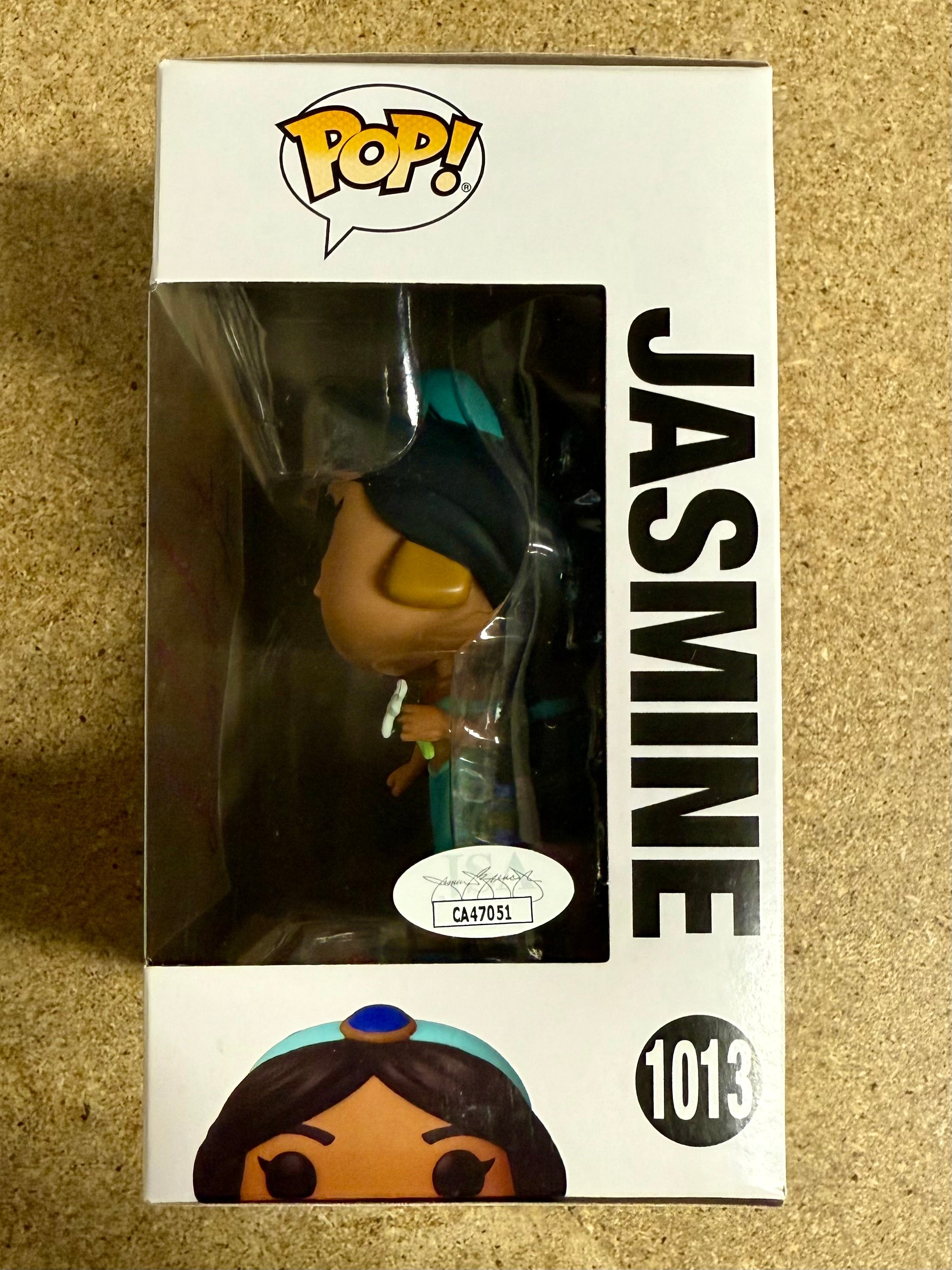 Linda Larkin Signed Princess Jasmine Funko Pop! #1013 Disney Aladdin JSA COA
