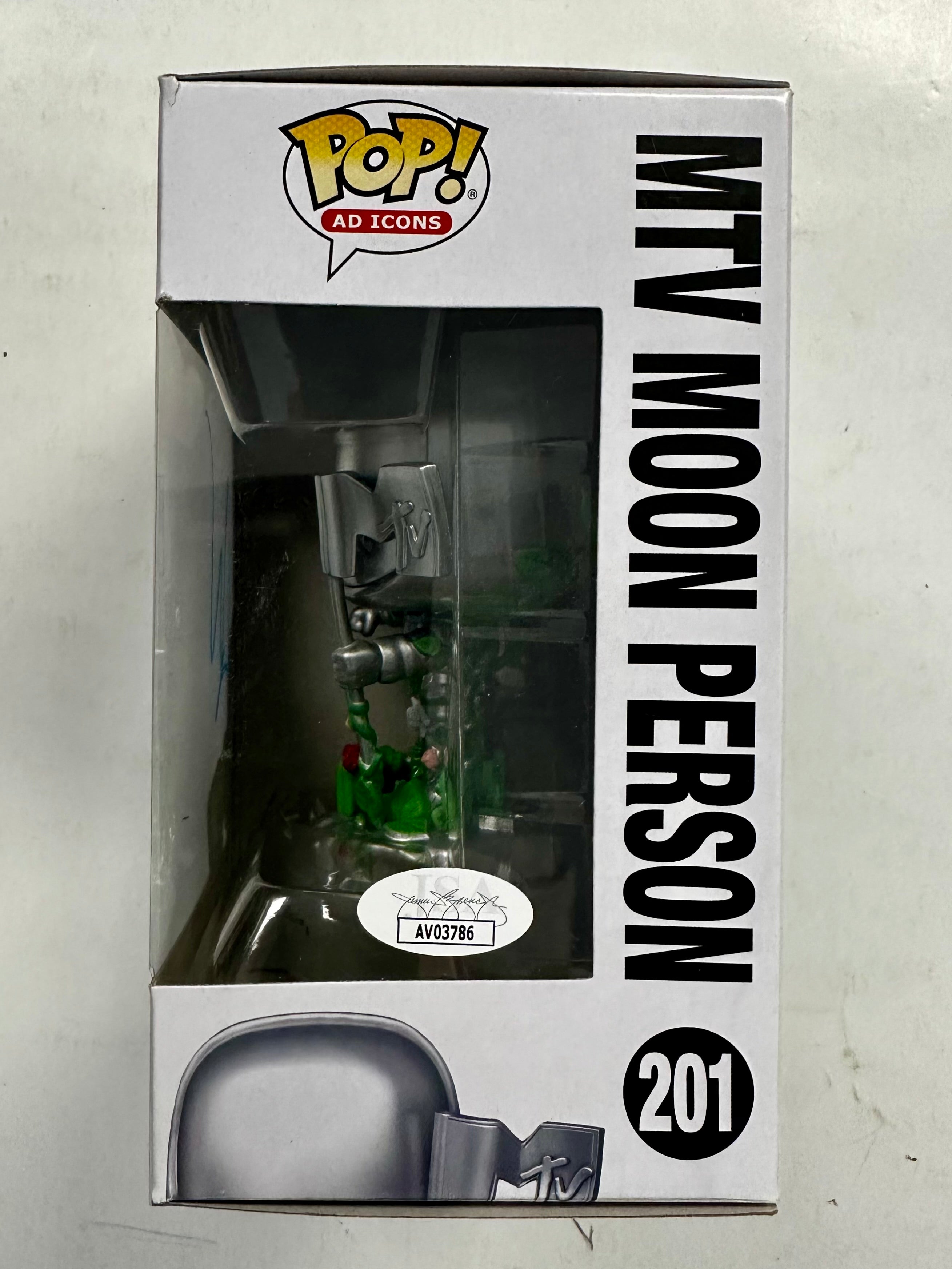 Pat Monahan (Train) Signed MTV Moon Person Funko Pop #201 With JSA COA