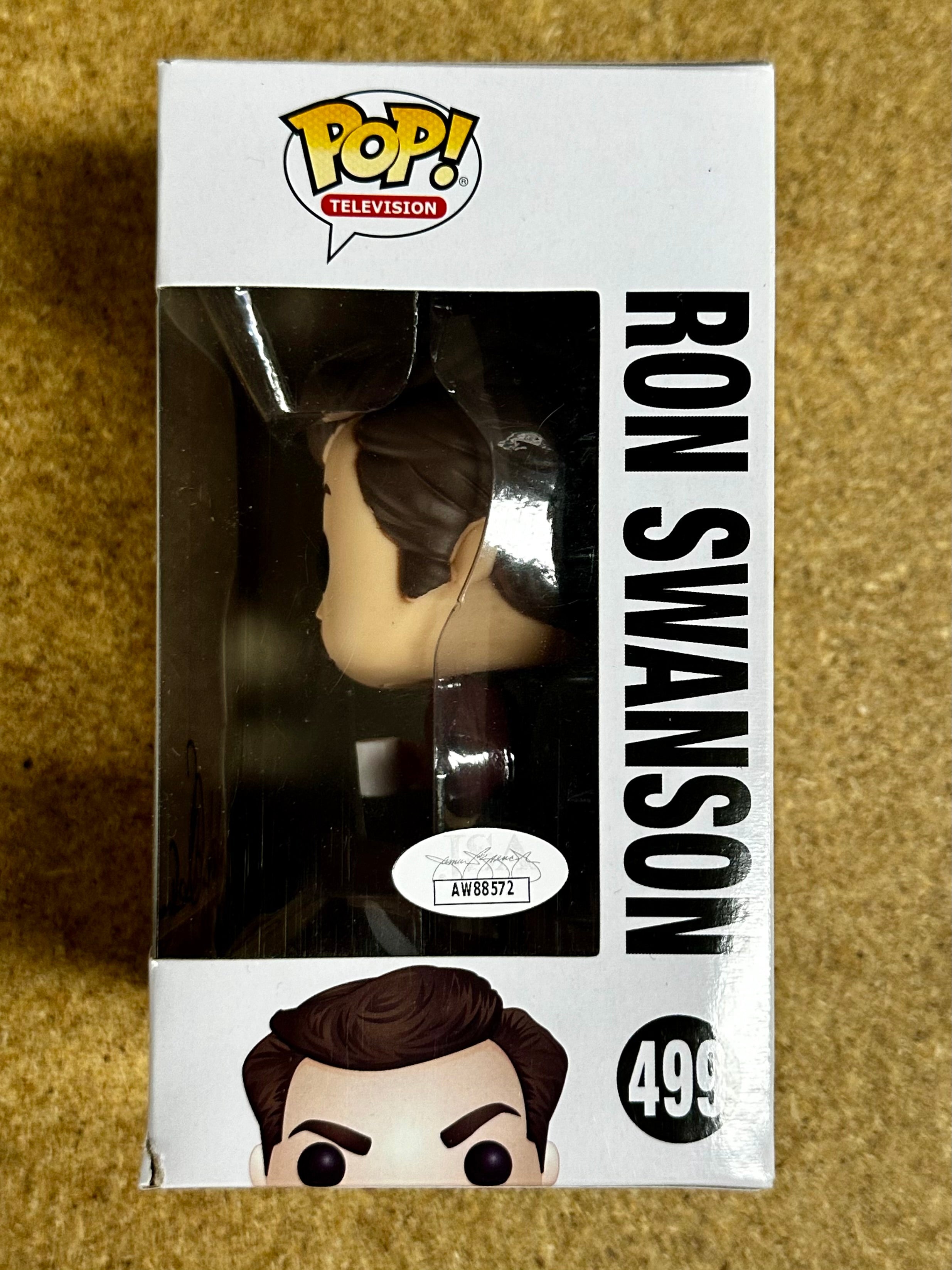 Nick Offerman Signed Ron Swanson Funko Pop! #499 Parks & Rec 2017 With JSA COA