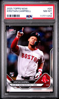Graded 2025 Topps Now Kristian Campbell #20 Rookie RC Baseball Card PSA 8 Near Mint