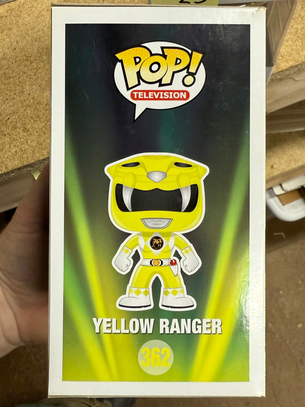 Funko Pop! Television Yellow Power Ranger #362 Saber Tooth Tiger 2016 Vaulted