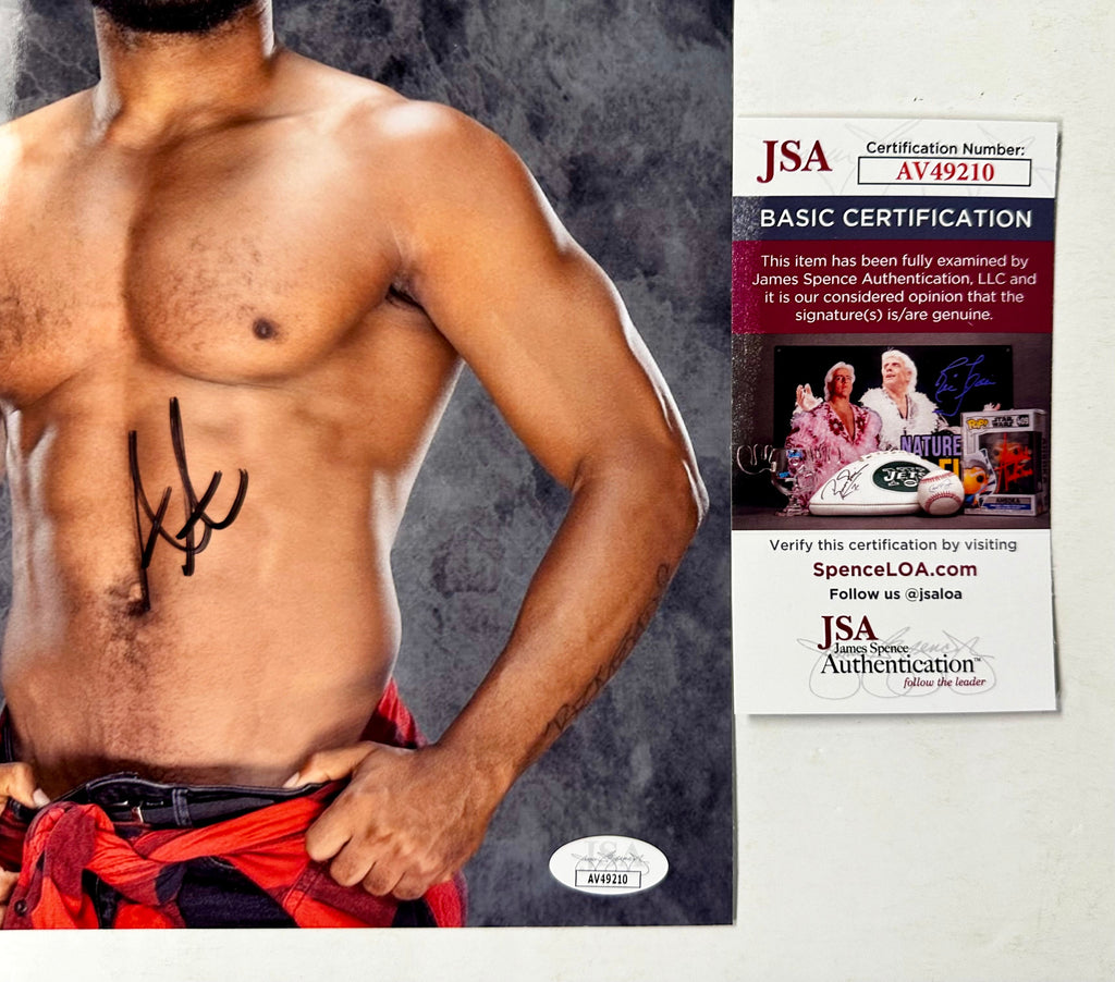 ashante-thee-adonis-signed-8x10-photo-wwe-wrestling-smackdown-with-jsa-coa