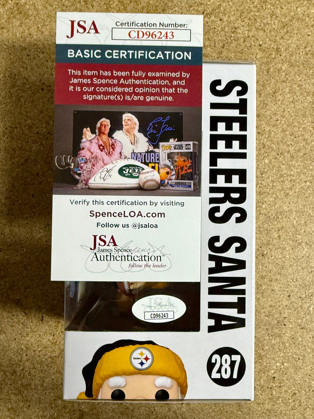 brett-keisel-signed-nfl-pittsburgh-steelers-santa-funko-pop-287-with-jsa-coa