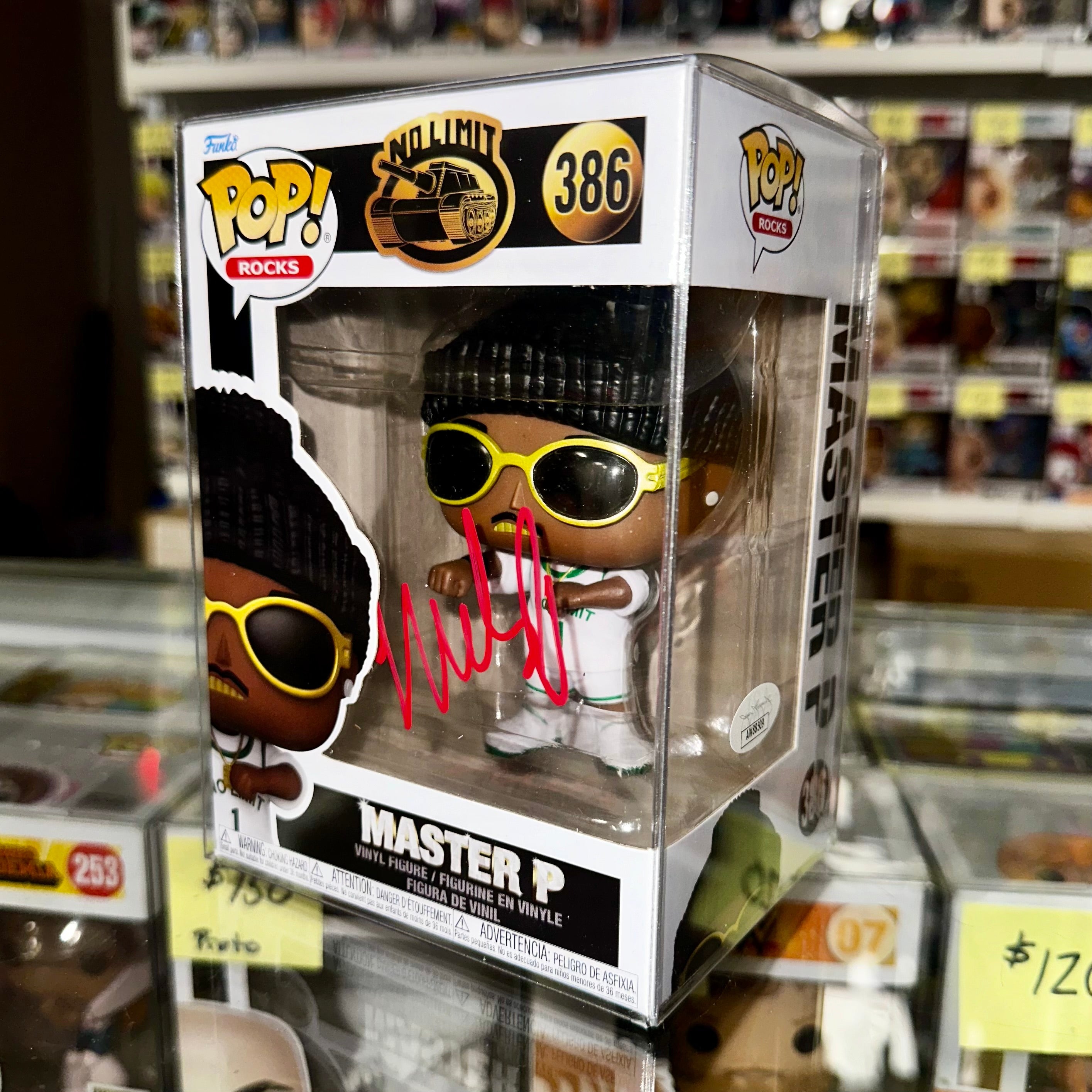 Master P Signed Funko Pop! Rocks #386 No Limits 2024 Make Em Say Uhh With JSA COA