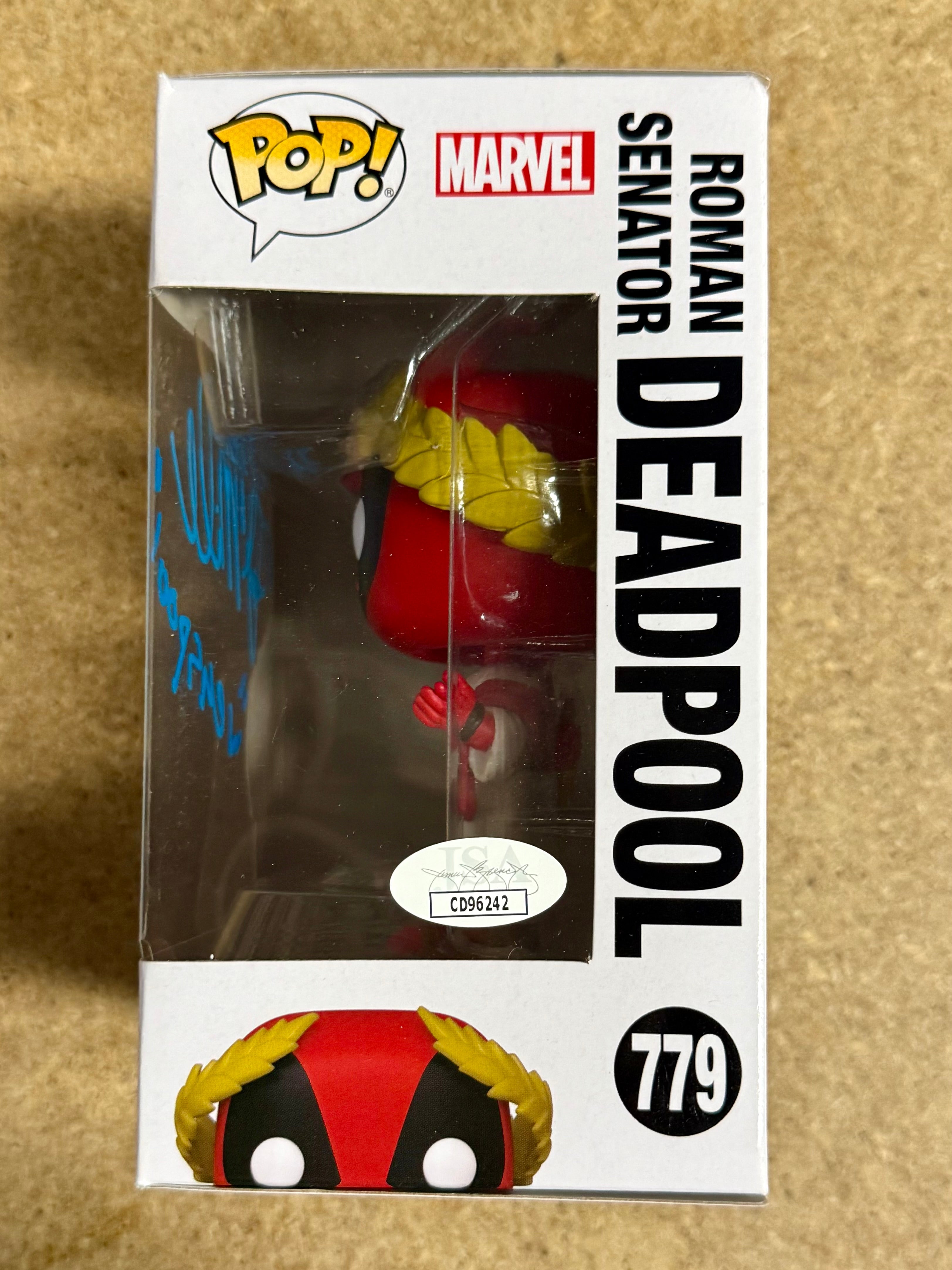 TJ Miller “Weasel” Signed Roman Senator Deadpool Funko Pop #779 With JSA COA