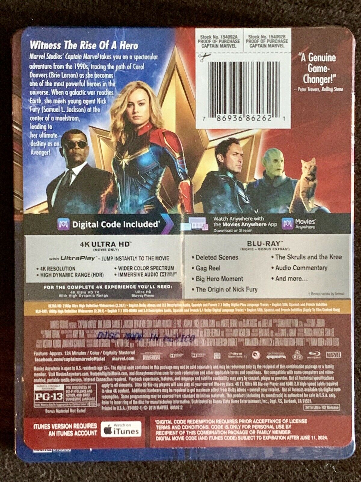 captain-marvel-4k-uhd-blu-ray-best-buy-exclusive-steelbook-carol-danvers-new