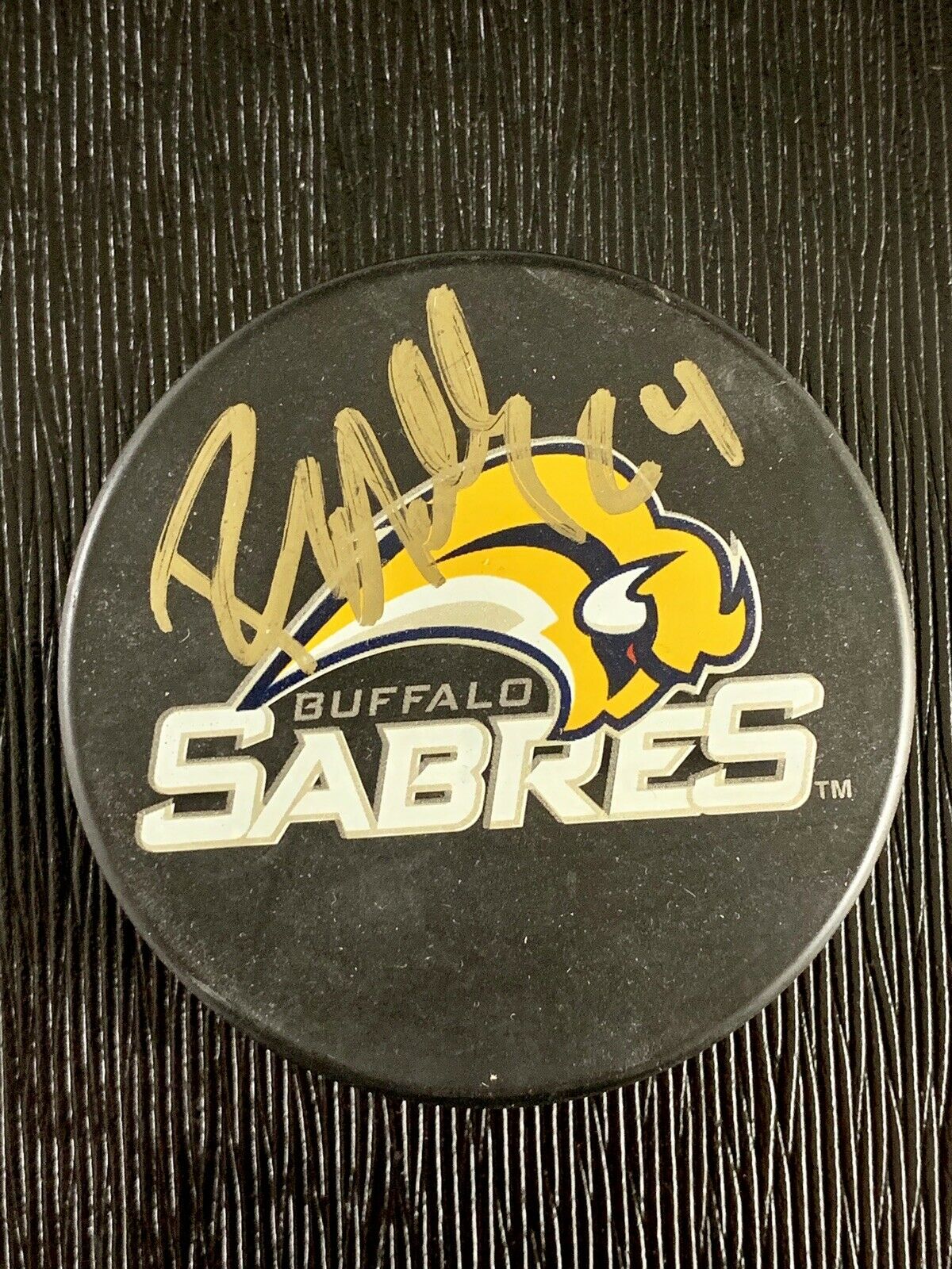 Randy Moller Hand Signed Buffalo Sabres NHL Hockey Puck