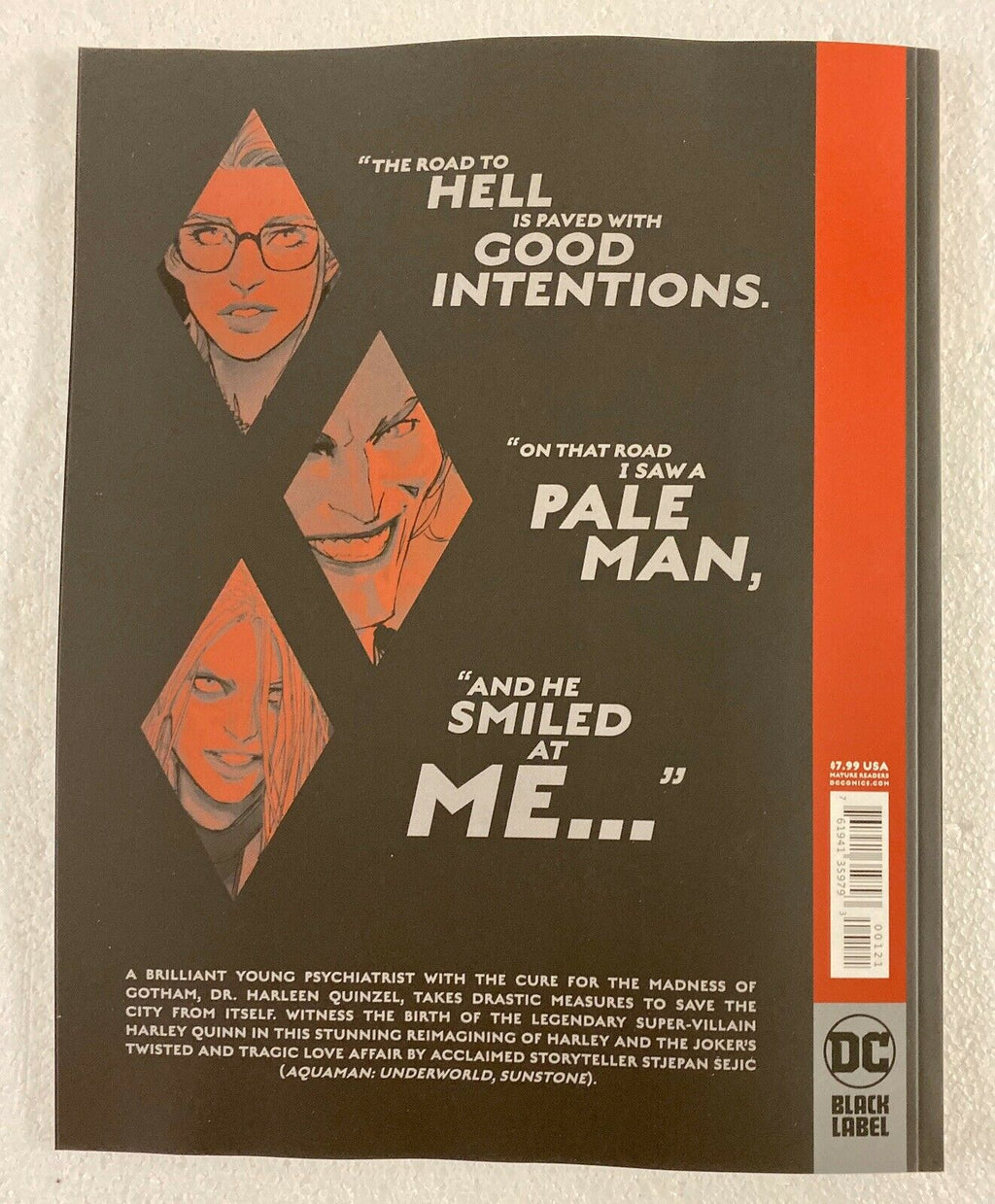 Harleen #1 Stejpan Sejic Book One Cover B Variant DC Comics Black Label