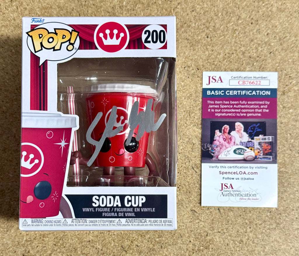 comedian-shane-gillis-signed-movie-theater-soda-cup-funko-pop-200-with-jsa-coa