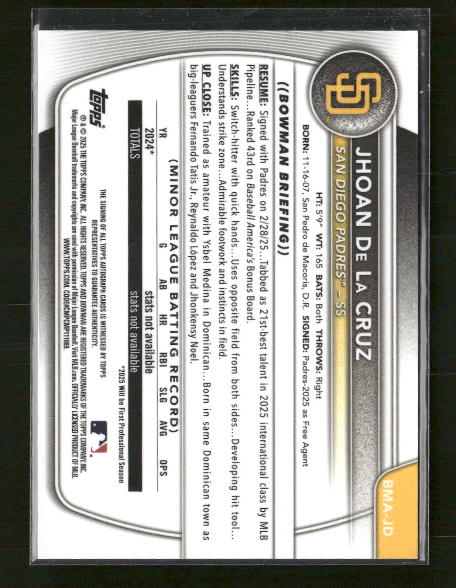 2025-bowman-chrome-prospect-auto-gold-mojo-jhoan-de-la-cruz-50-bma-jd