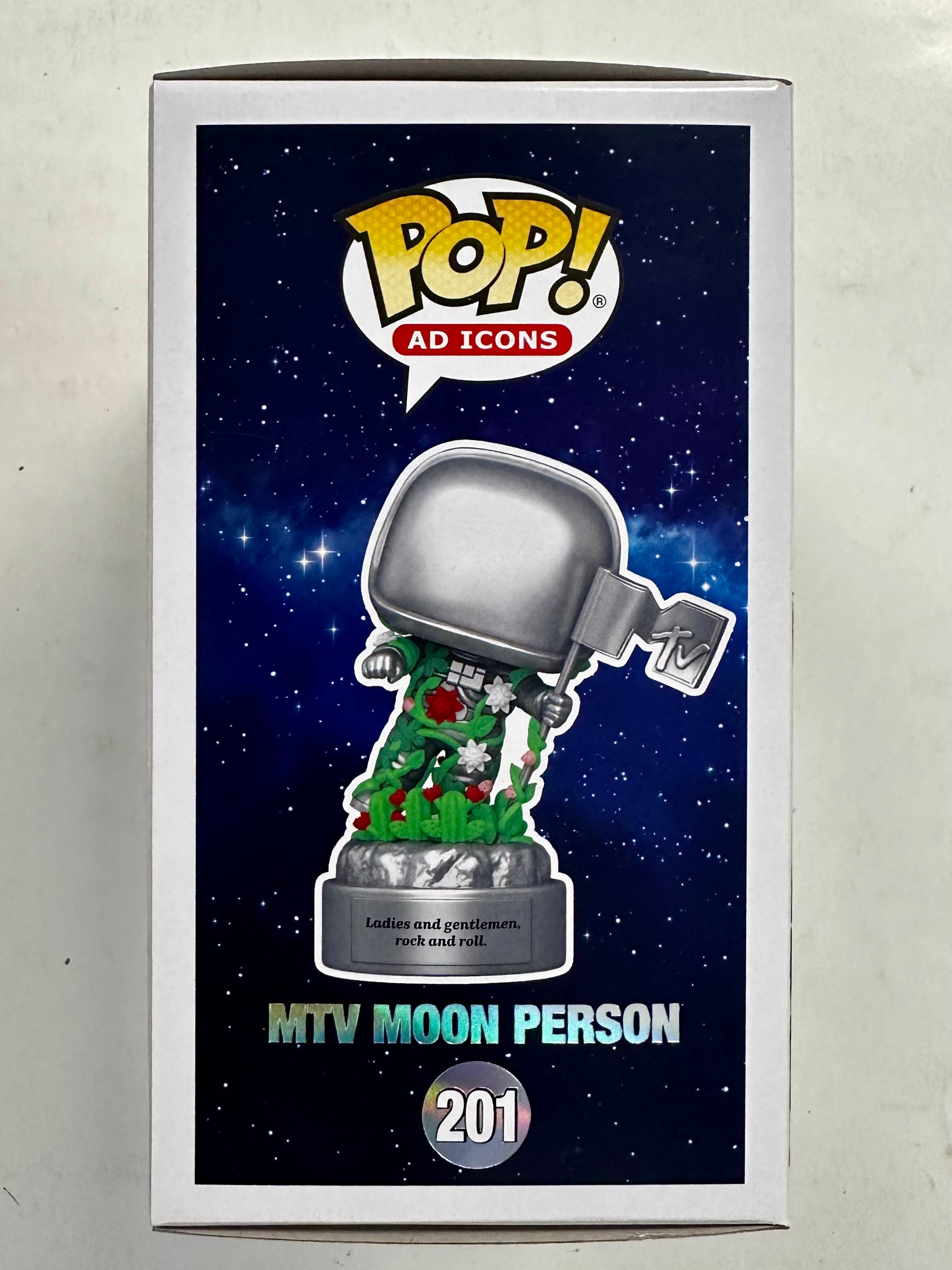 Pat Monahan (Train) Signed MTV Moon Person Funko Pop #201 With JSA COA
