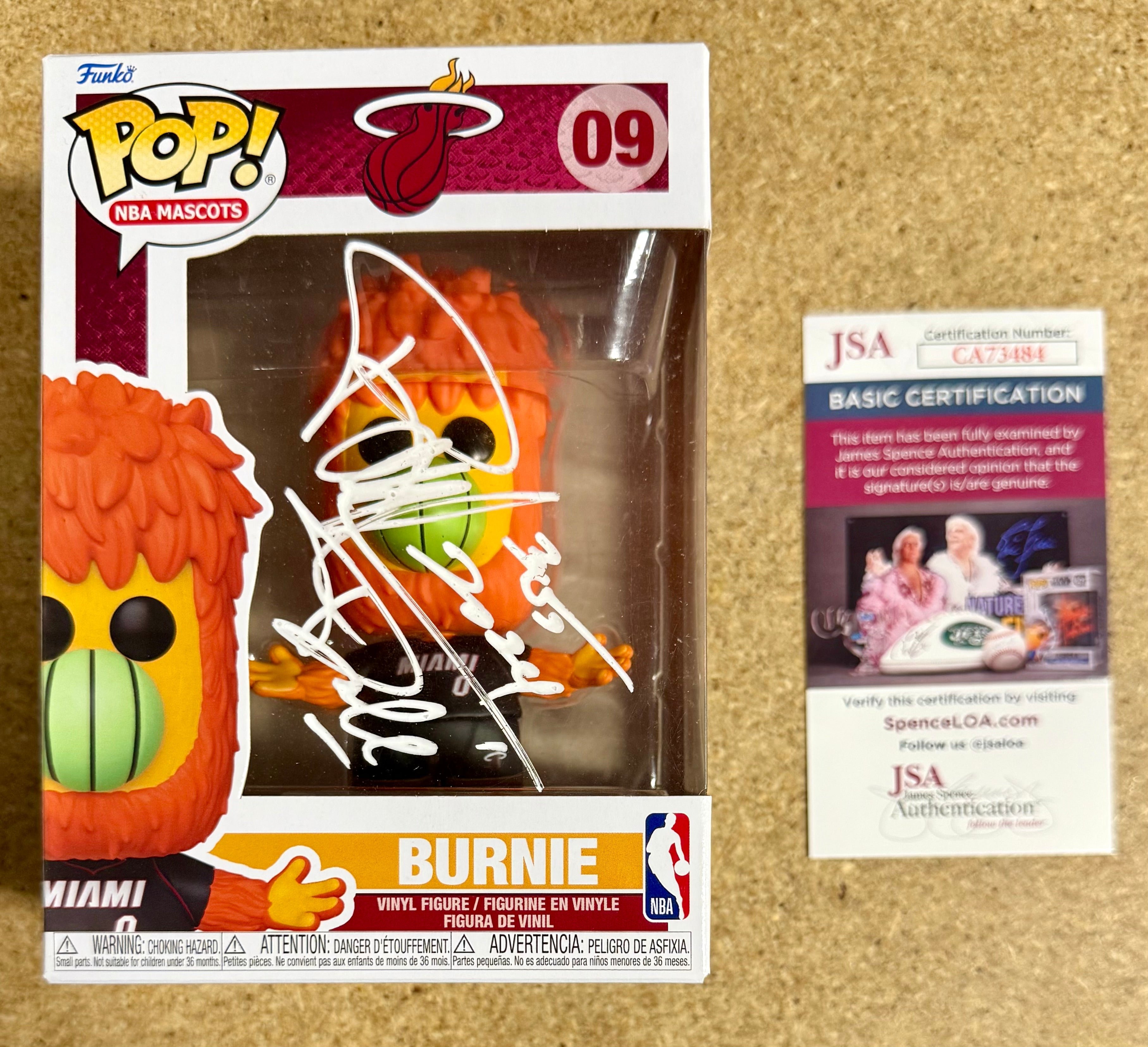 Pitbull “Mr. 305 aka Mr. Worldwide” Signed Miami Heat Burnie Funko Pop! #09 With JSA COA