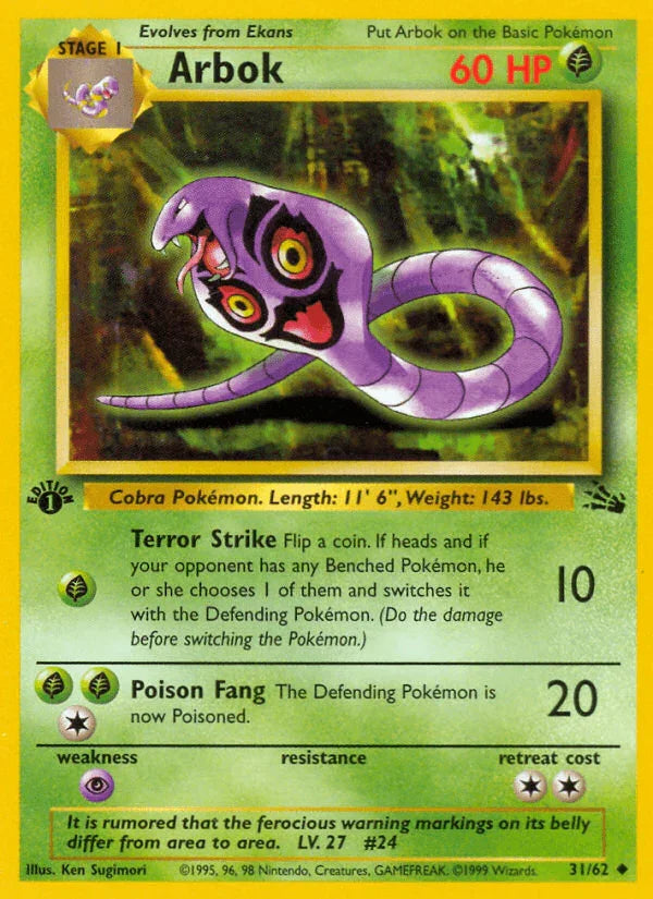 arbok-31-62-fossil-1st-edition