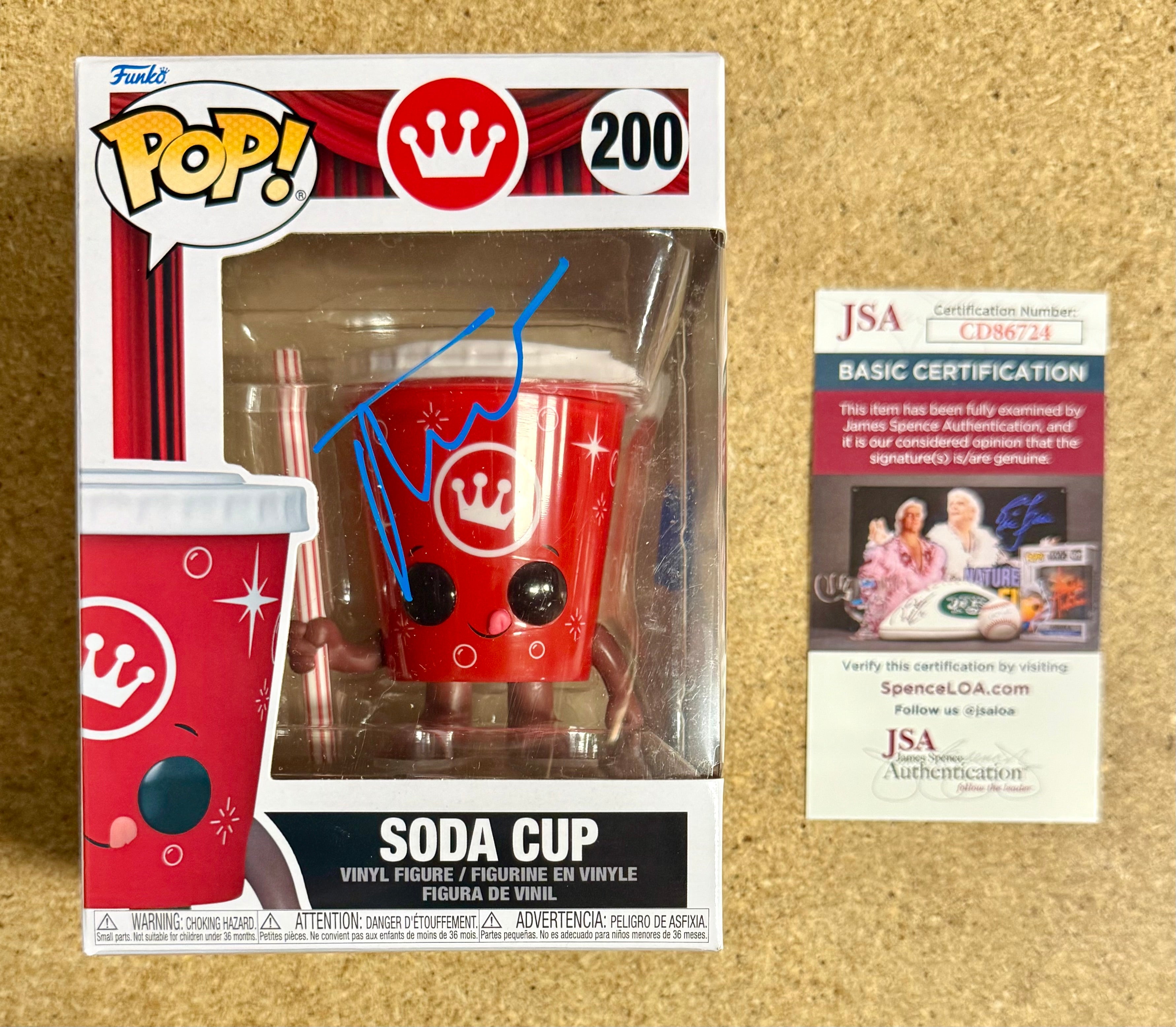 Thomas Lennon Signed Movie Theater Soda Cup Funko Pop! #200 With JSA COA
