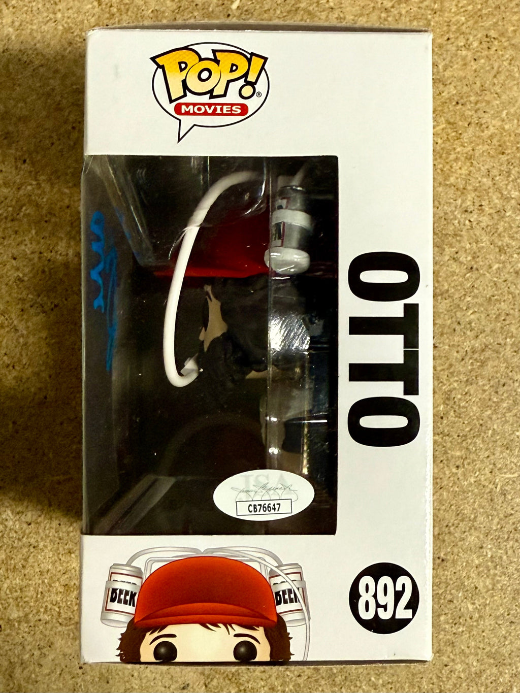 alan-covert-signed-funko-pop-movies-otto-892-happy-gilmore-caddy-with-jsa-coa
