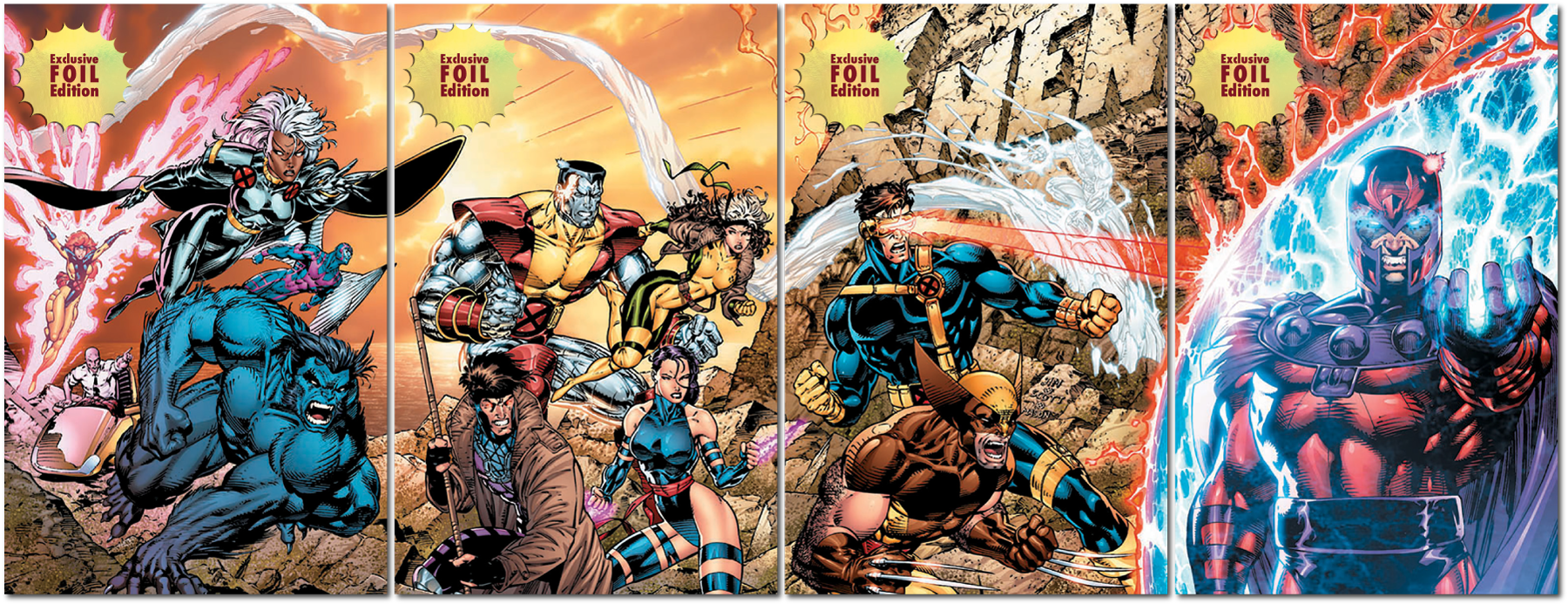 4-pack-limited-edition-foil-x-men-1991-1-facsimile-edition-unknown-comics-jim-lee-exclusive-connecting-cover-premium-var-02-12-2025