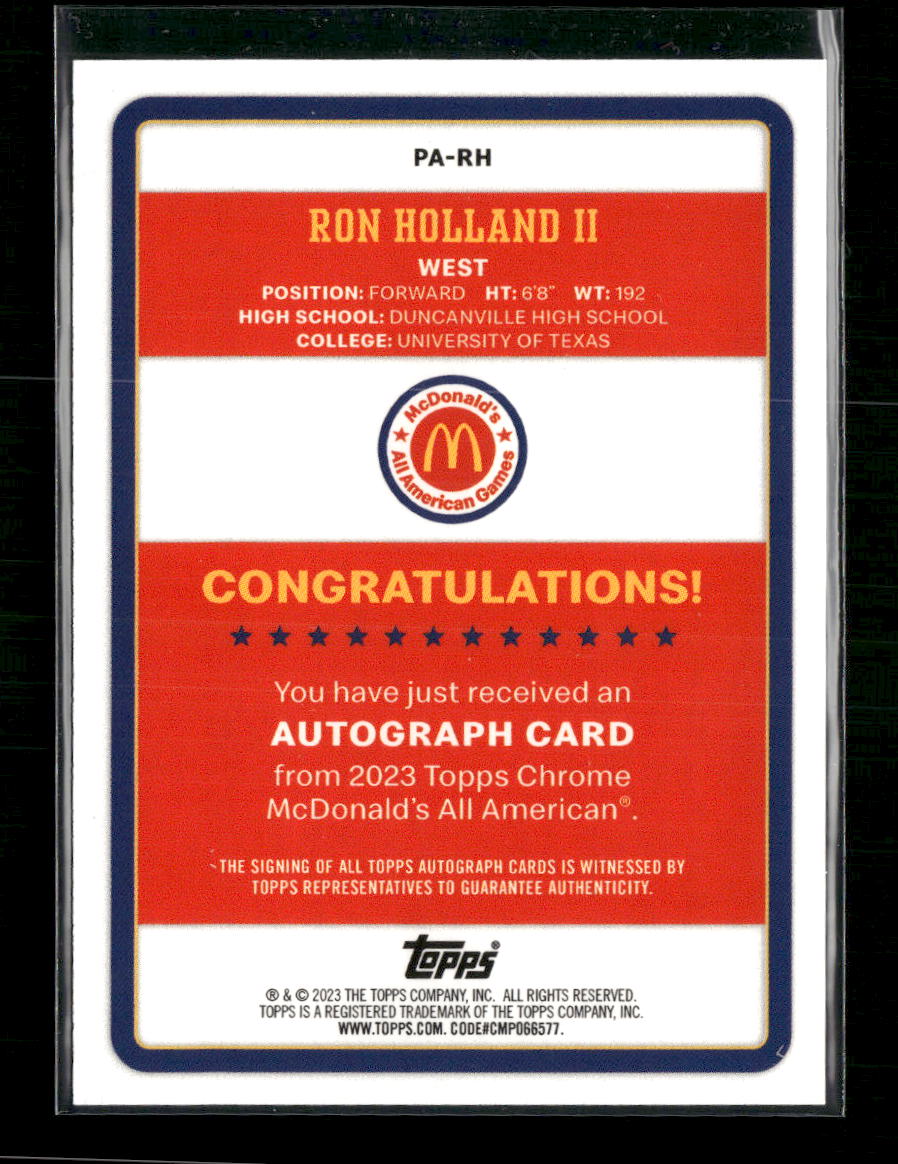 2023-topps-chrome-mcdonalds-all-american-ron-holland-ii-auto-pa-rh