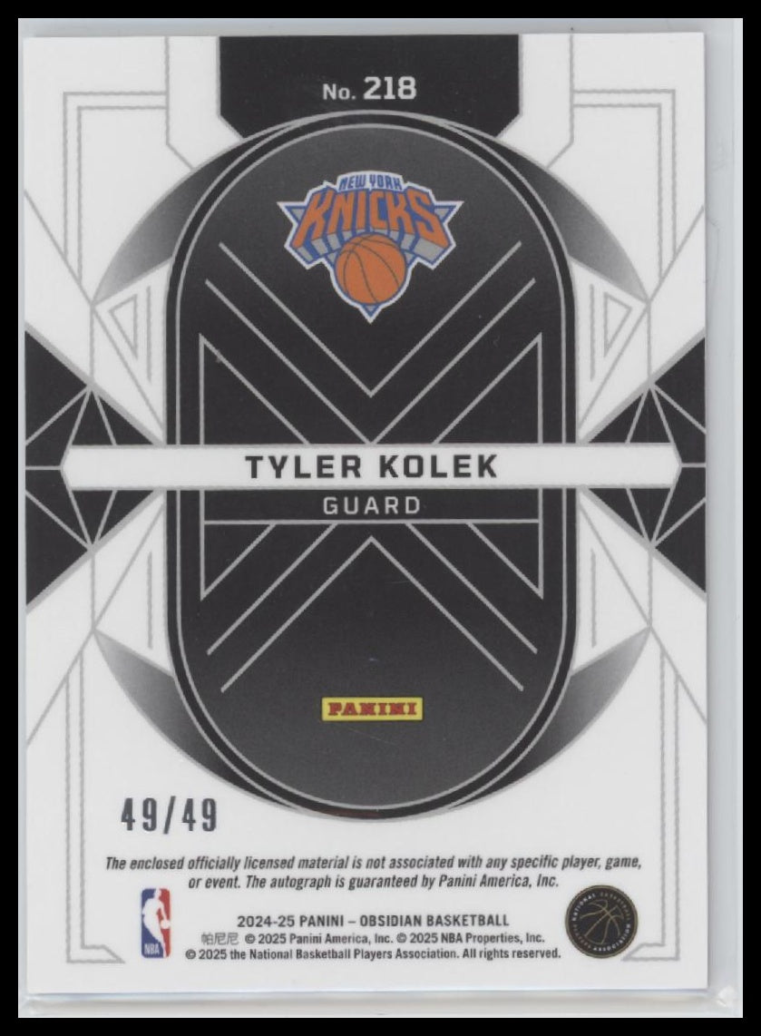 2024-25-panini-obsidian-pink-flood-patch-auto-tyler-kolek-rookie-49-218