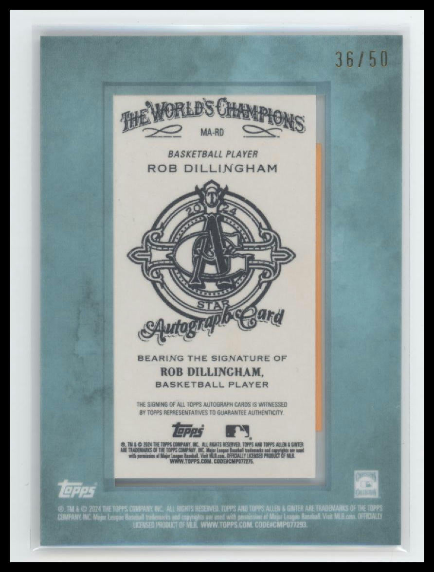 2024-allen-ginter-framed-mini-baseball-auto-blue-rob-dillingham-50-ma-rd