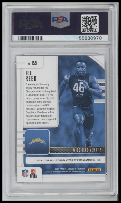 2020-panini-absolute-signature-purple-rain-joe-reed-10-psa-159