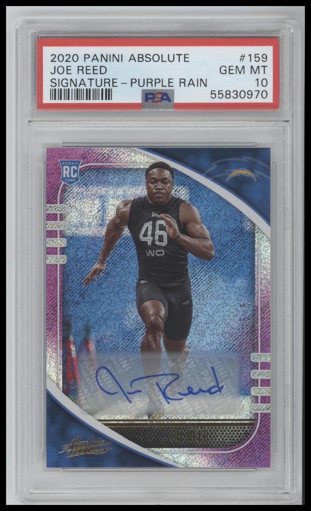 2020-panini-absolute-signature-purple-rain-joe-reed-10-psa-159