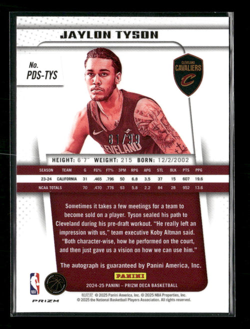 2024-25-panini-prizm-deca-signatures-red-jaylon-tyson-99-auto-pds-tys
