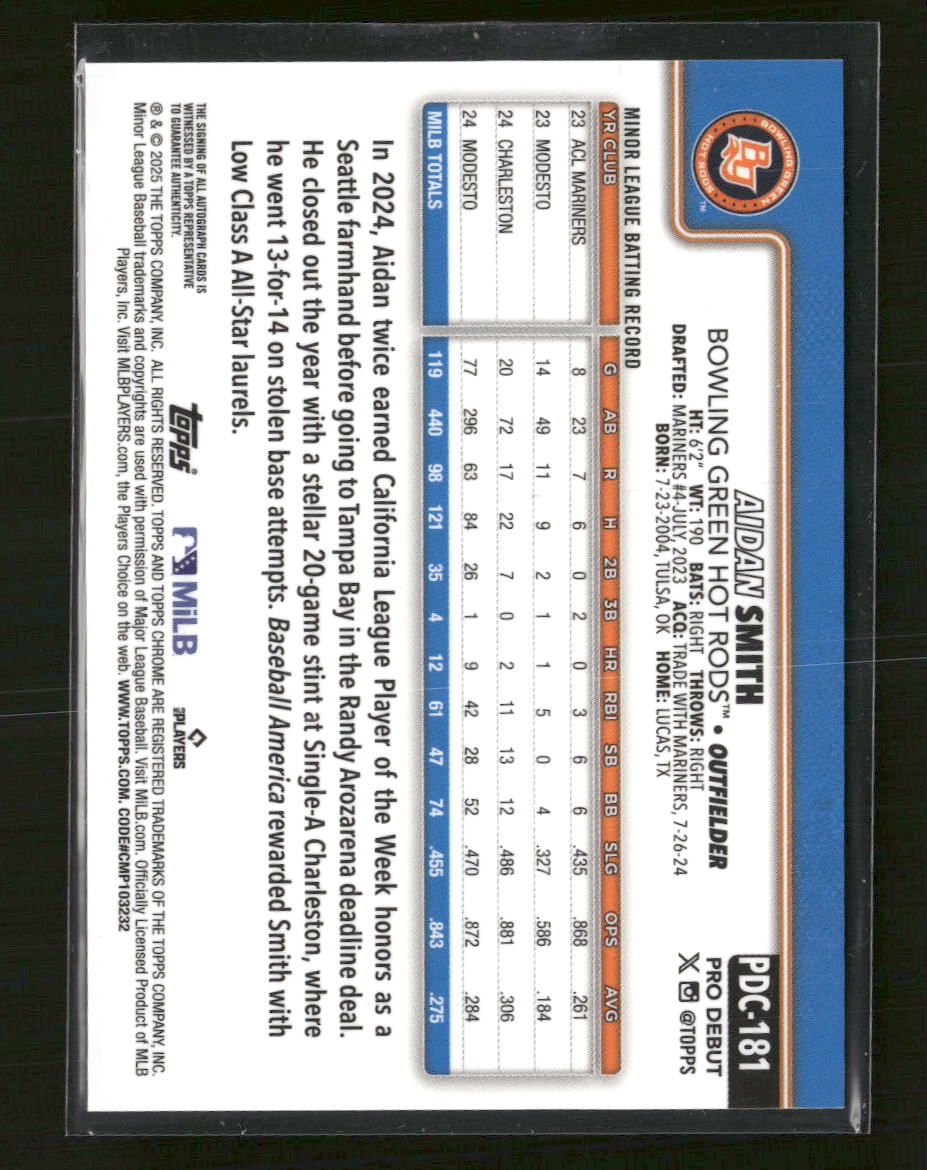 2025-topps-pro-debut-chrome-gold-refractor-aidan-smith-50-pdc-181
