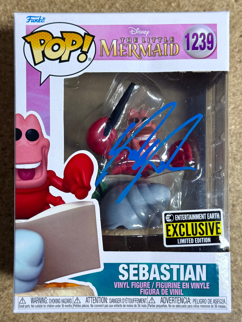 daveed-diggs-signed-sebastian-th-crab-funko-pop-1239-disney-the-little-mermaid-2023-with-jsa-coa