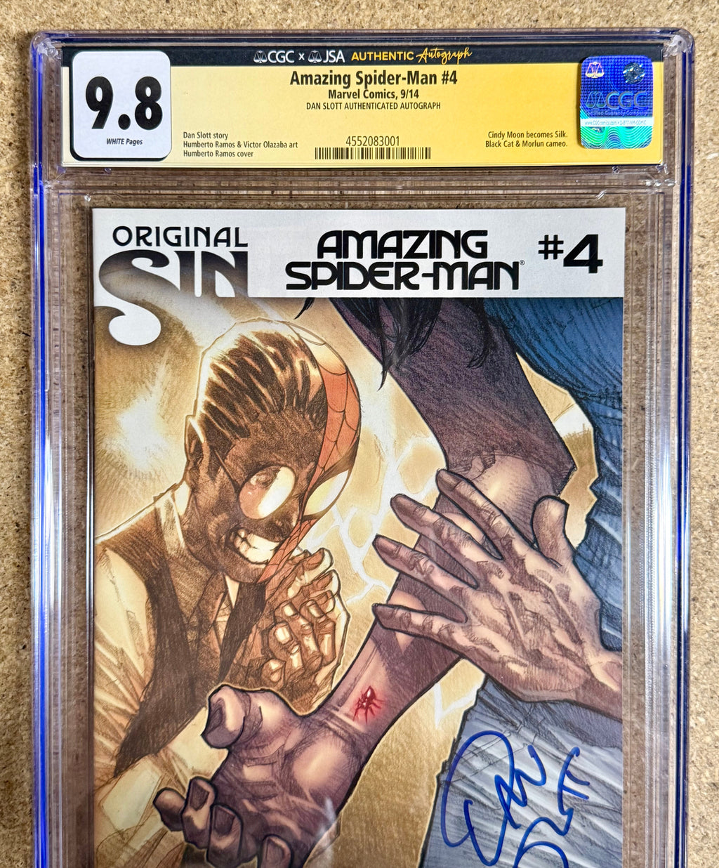 amazing-spider-man-4-marvel-2014-cgc-9-8-x-jsa-authentic-signed-dan-slott