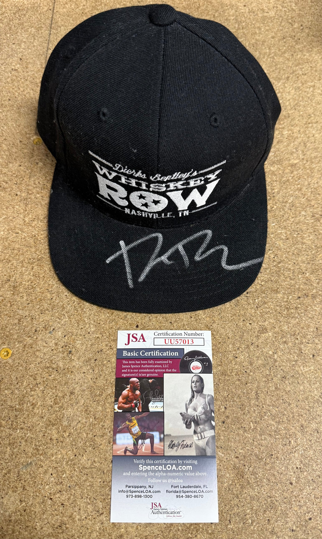dierks-bentley-signed-autographed-whiskey-row-black-snapback-hat-with-jsa-coa