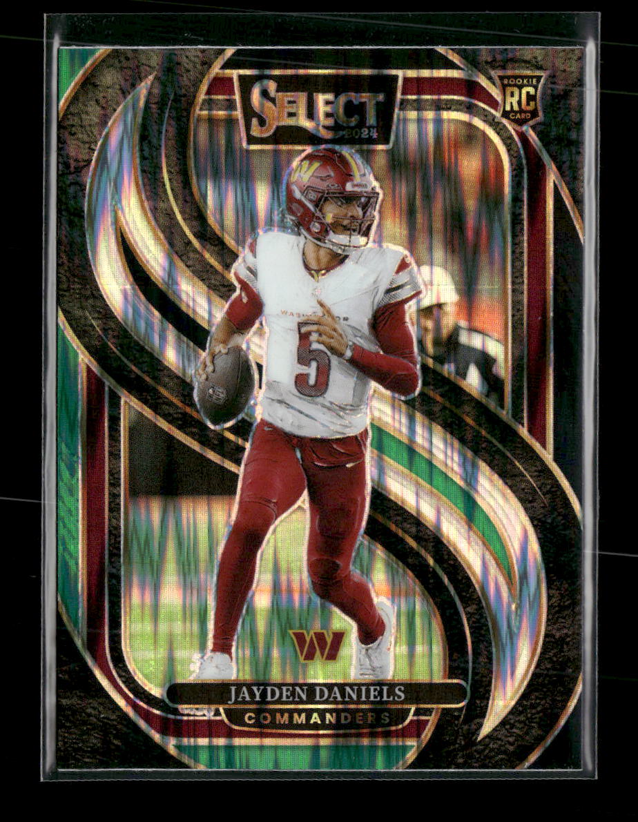 2024-panini-select-black-green-prizm-shock-jayden-daniels-rookie-112