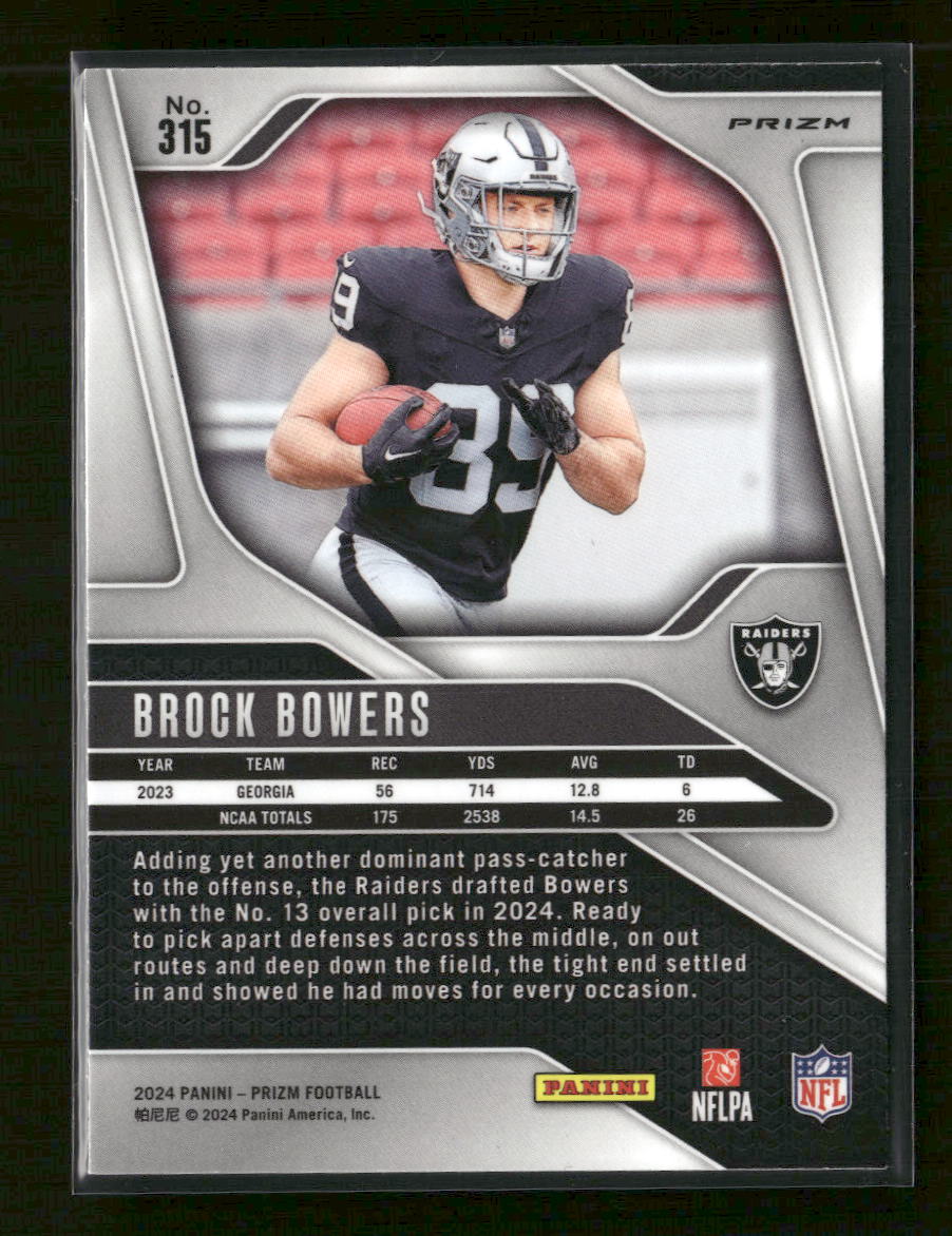 2024-panini-prizm-silver-brock-bowers-rookie-315