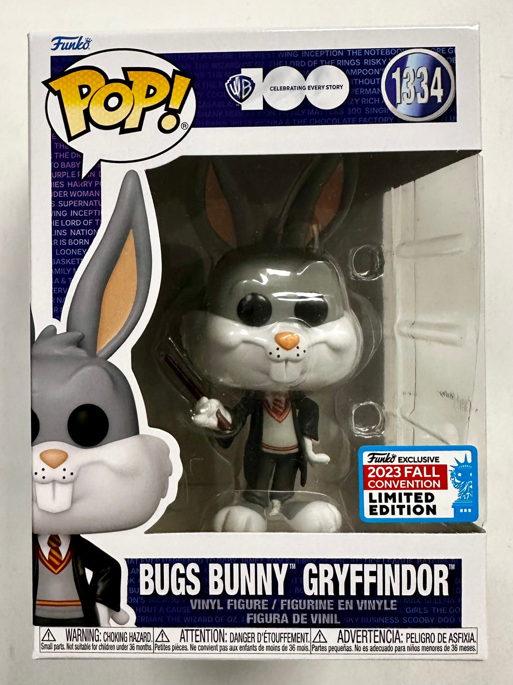 Funko Pop! Animation Gryffindor Bugs Bunny #1334 Looney Tunes X Harry Potter NYCC 2023 Fall Con Exclusive