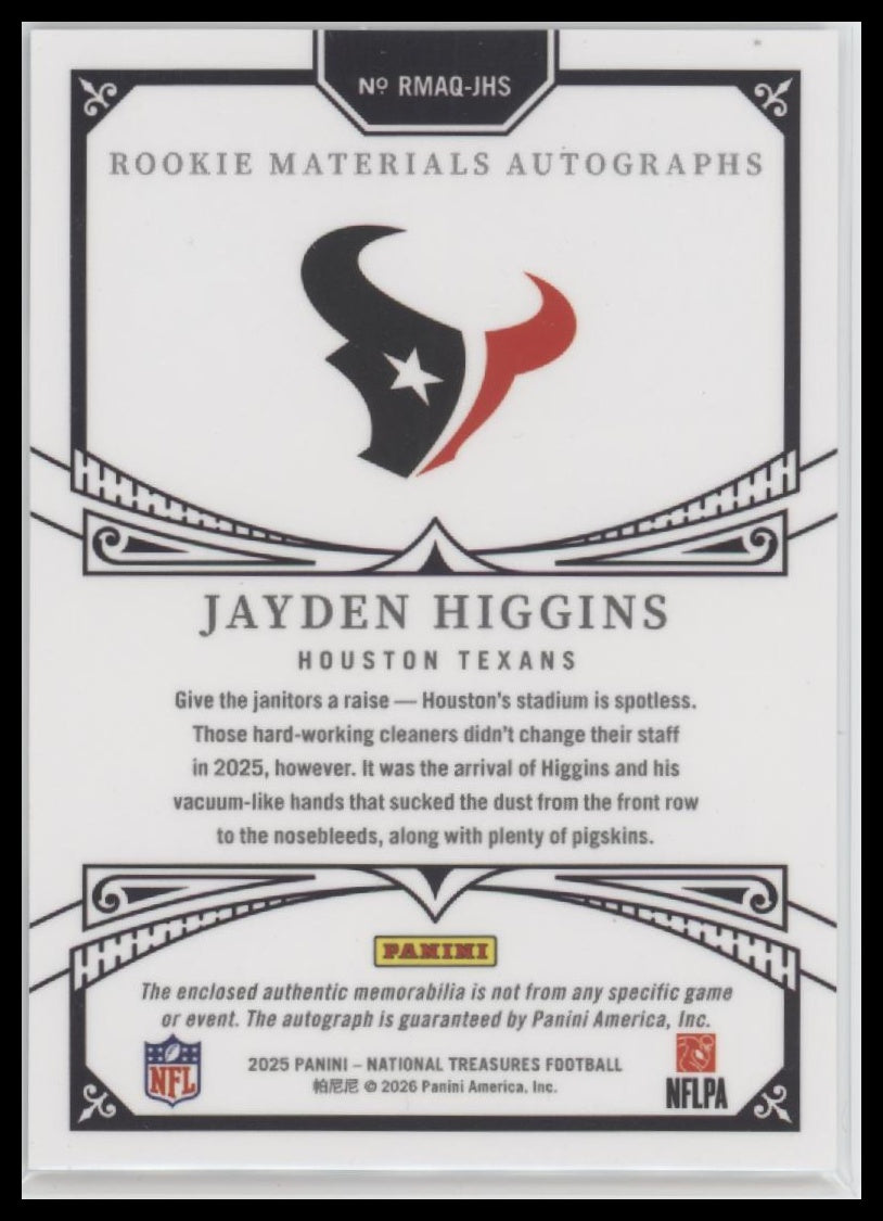 2025-panini-n-t-rookie-materials-auto-quad-holo-gold-jayden-higgins-rmaq-jhs