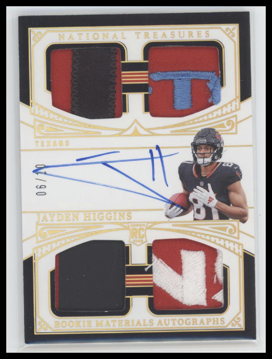 2025-panini-n-t-rookie-materials-auto-quad-holo-gold-jayden-higgins-rmaq-jhs