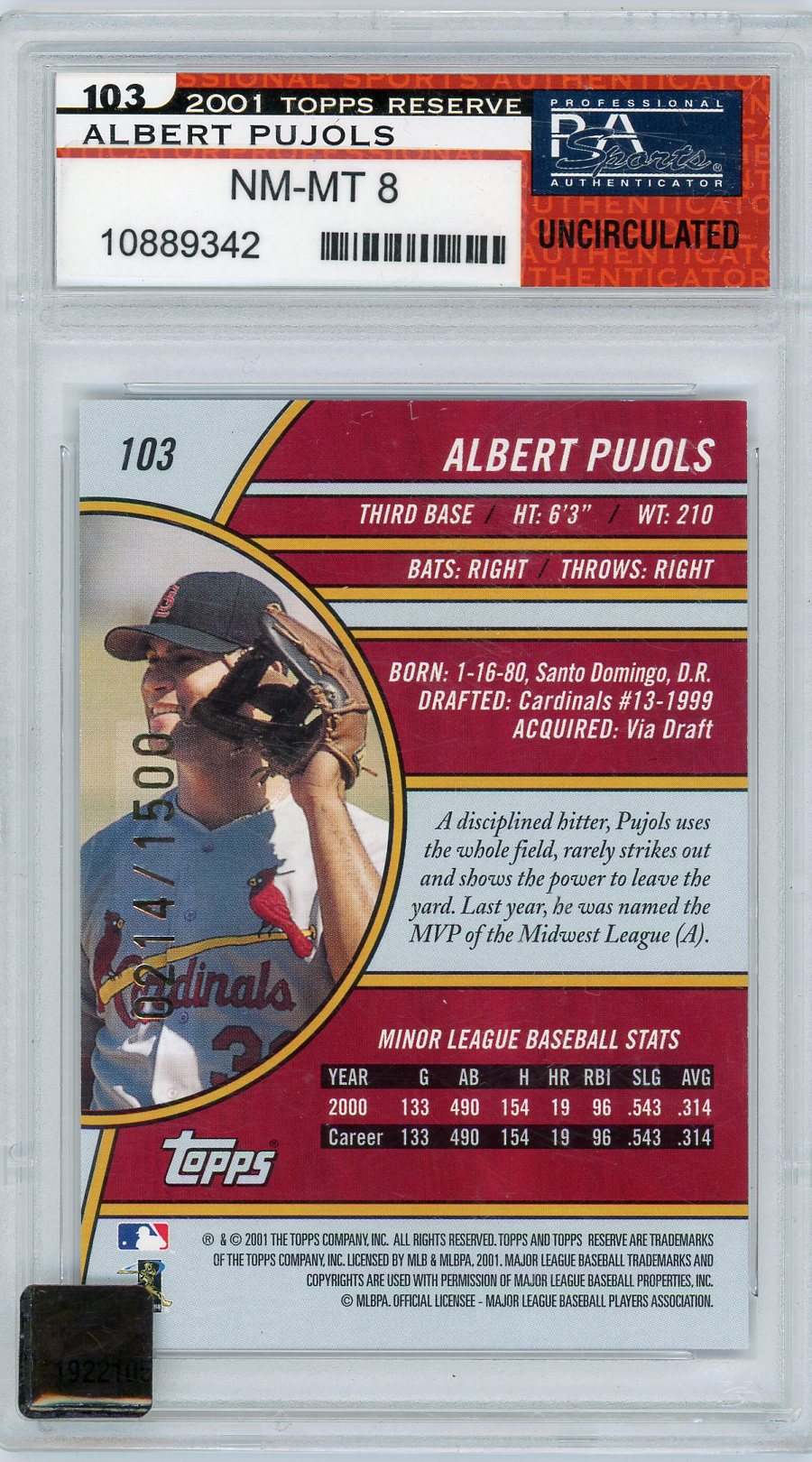 2001-topps-reserve-albert-pujols-rookie-auto-1500-psa-8-103