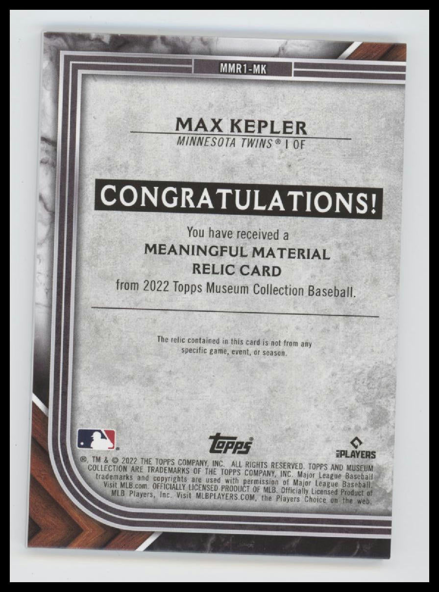 2022-topps-meaningful-materials-relics-gold-max-kepler-25-mmr1-mk