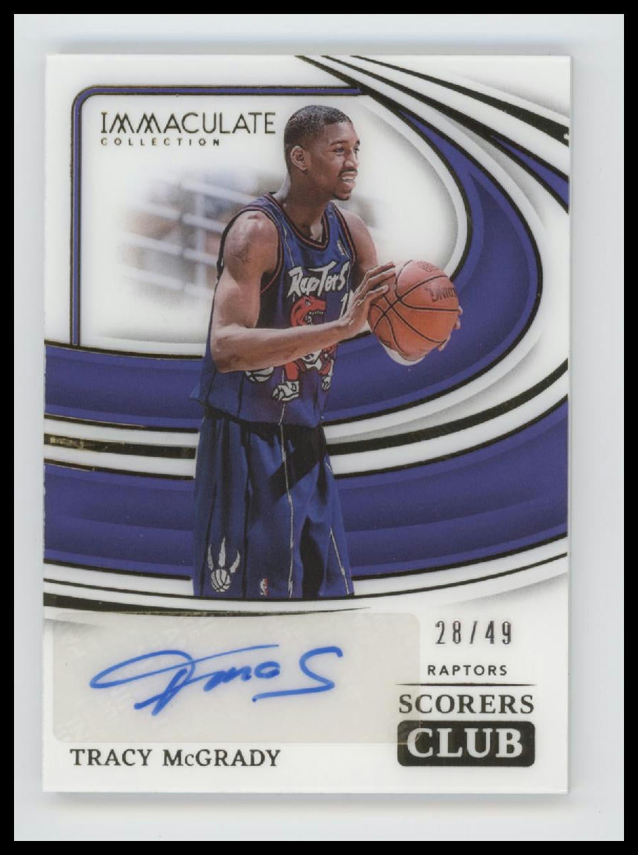2023-24-panini-immaculate-collection-scorers-tracy-mcgrady-49-auto-scs-tmg