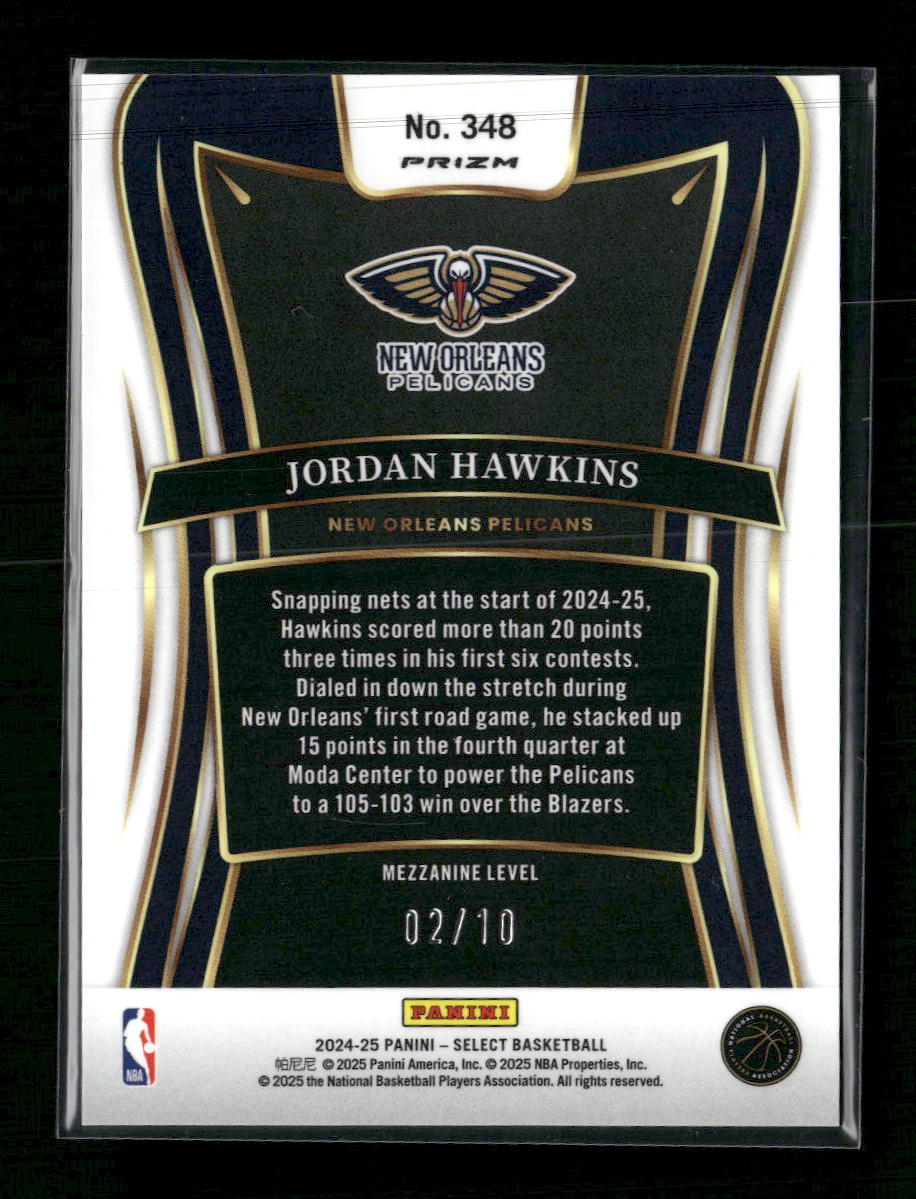 2024-25-panini-select-gold-cracked-ice-prizm-jordan-hawkins-10-348