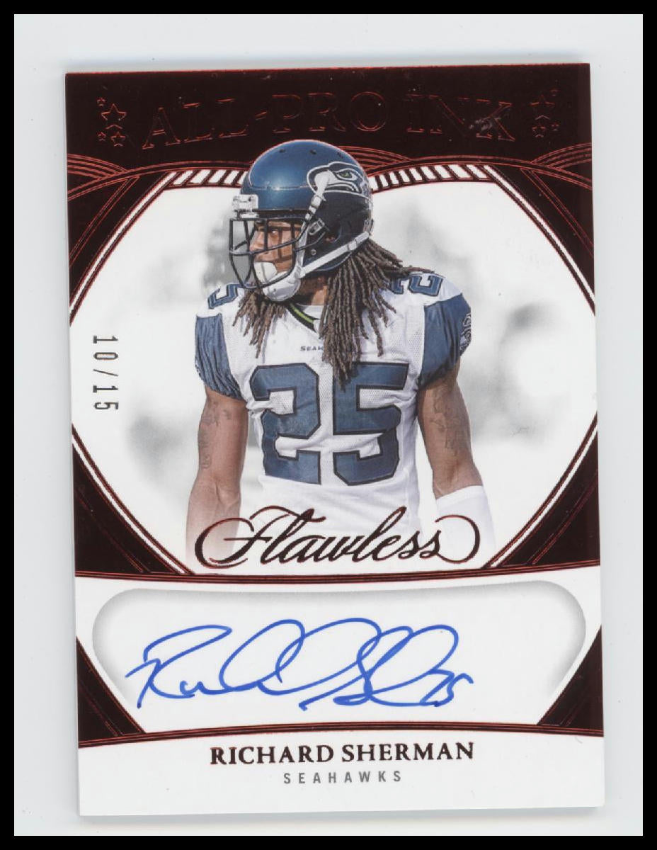 2025-panini-flawless-all-pro-ink-ruby-richard-sherman-15-auto-api-rsn