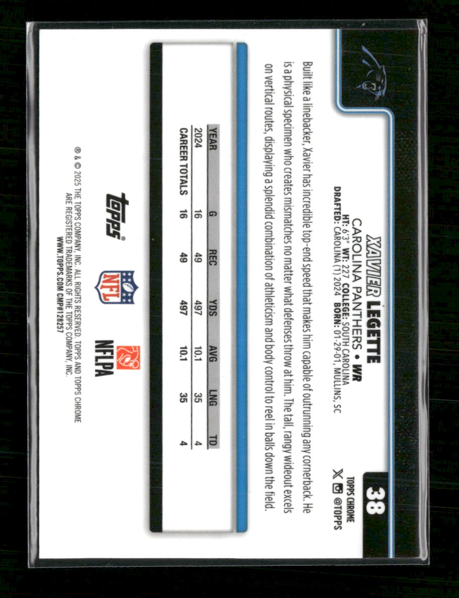 2025-topps-chrome-football-leather-orange-xavier-legette-25-38