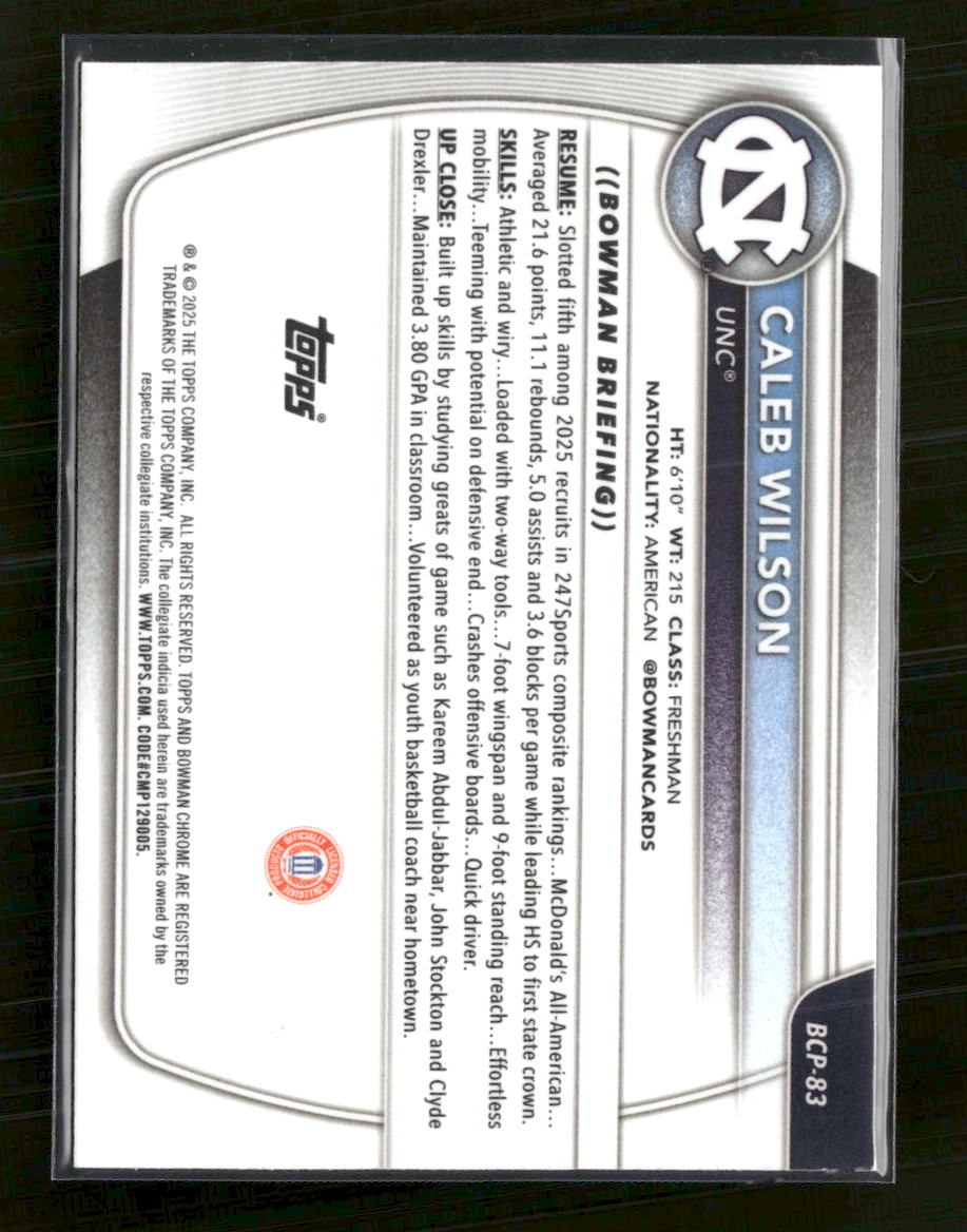 2025-26-bowman-chrome-prospects-speckle-refractor-caleb-wilson-299-bcp-83